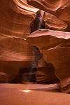 Warm light in Upper Antelope Canyon, AZ.