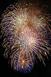 Fireworks over Elliot Bay in Seattle on the Fourth of July, 2008.